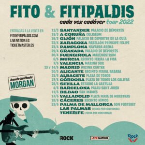 Fito & Fitipaldis:  “Cada vez cadáver Tour” gana disco de Oro y supera las 200.000 entradas vendidas